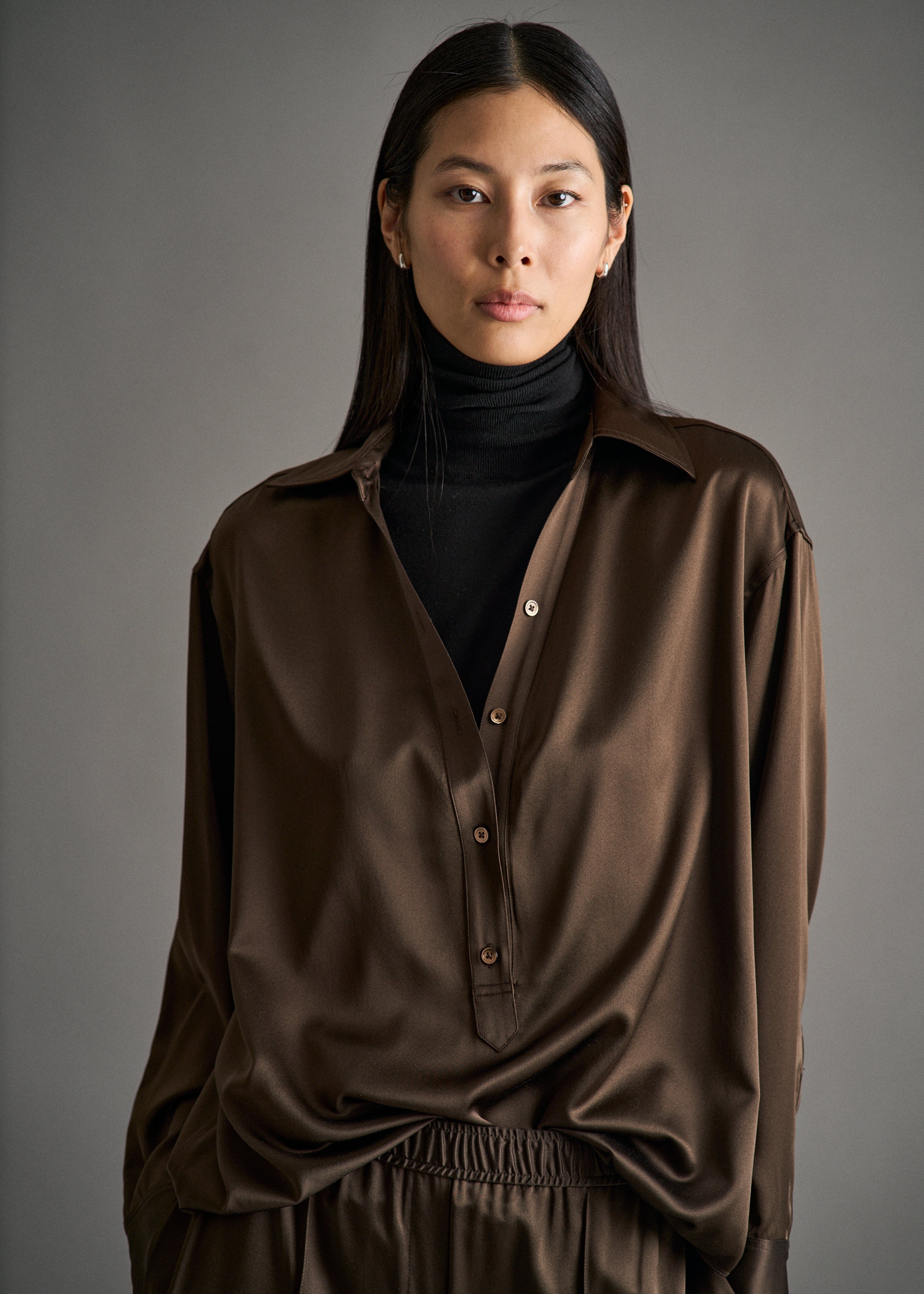 Emory Shirt Silk Satin